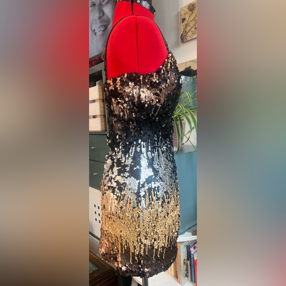 Just Me Color Changing Sequence Cocktail Dress Si… - image 6